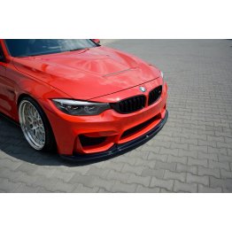 Накладка сплиттер на передний бампер на BMW M3 F80